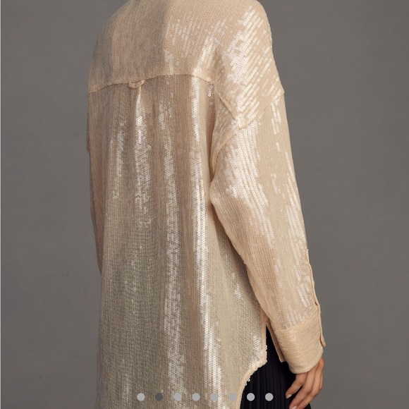 Anthropologie Pilcro Sequin Buttondown Shirt - Picture 5 of 6